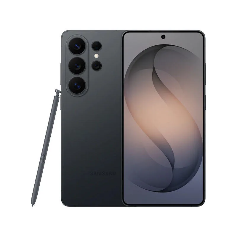 Samsung Galaxy S26 Ultra-ის წინა და უკანა მხარე S Pen-თან ერთად